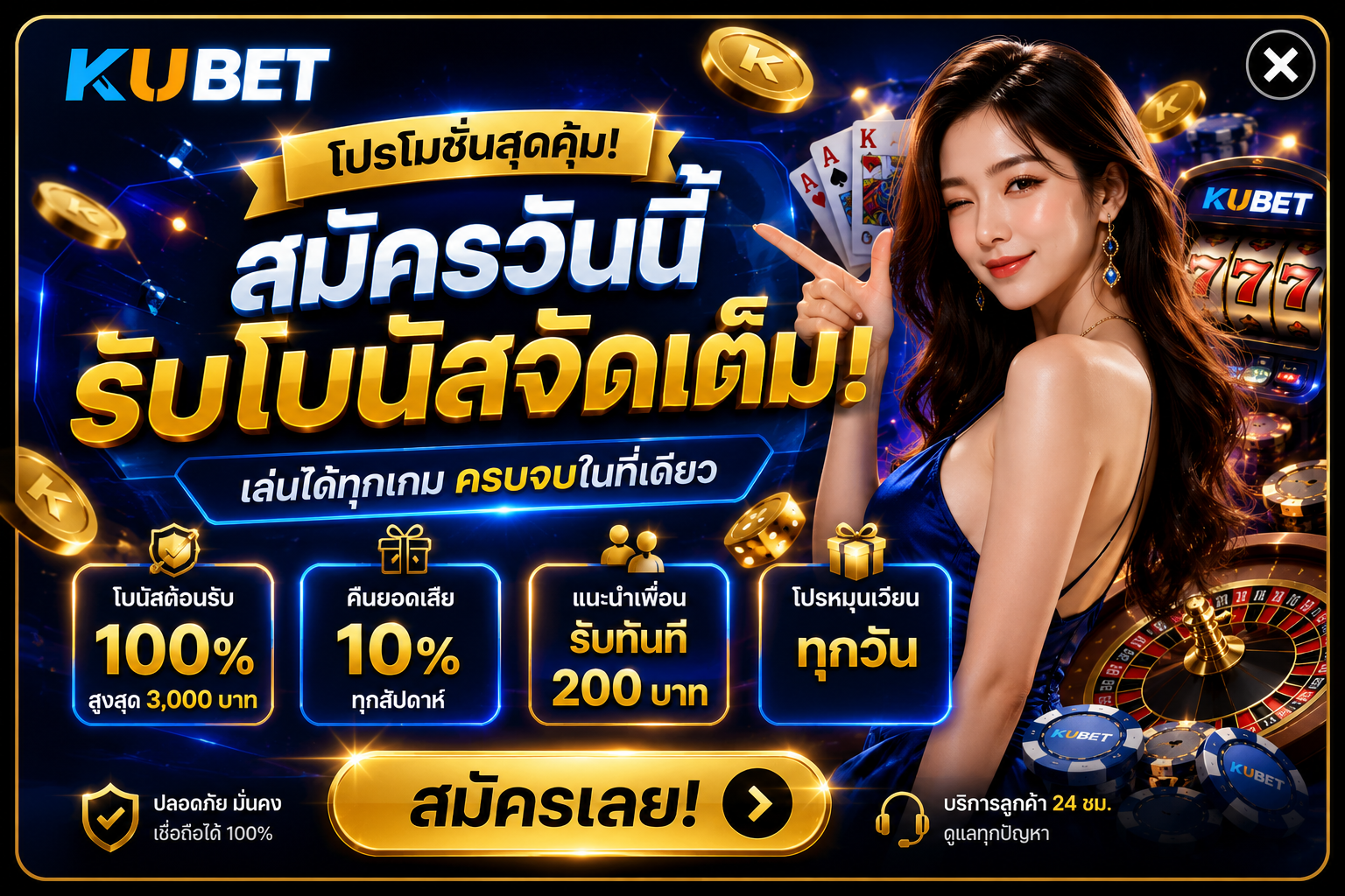 KUBET สมัครวันนี้ รับโบนัสจัดเต็ม