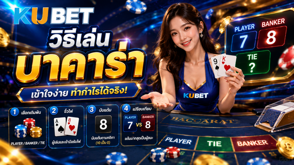 วิธีเล่นบาคาร่า KUBET พร้อมโต๊ะบาคาร่าออนไลน์ ไพ่ และดีลเลอร์สด